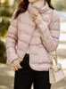 Kobiet pucha parkas vimly krótka puffer kurtka płaszcza dla kobiet 2023 Wiosna zima lekka ciepła luźna luźna stojak boczna obciążenie HKD230725