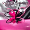 Wedding Rings HUANZHI Pink Butterfly Ring for Women Girls Exaggerated Personality Y2k Creative Design Punk Large Bright Jewelry Gifts 230724