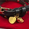 Ladies Leather Bracelet Women Simple Sexy Chocker Leather Belt Bangle 18k Gold Plated Skull Pendant Vintage Chic Charm Jewelry