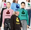 Isabels Marants Designer-Sweatshirt für Damen, Pullover, Rundhalsausschnitt, Raglanärmel, Baumwoll-Kapuzenpullover