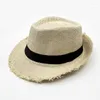 Berets 2023 Frühling/Sommer Vintage Herren Hut Top Jazz Plaid Erwachsene Dome Klassische Hüte für Männer
