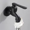 Bathroom Sink Faucets Q50 G1/2 Black Brass Garden Faucet Tap Washing Machine Mop Pool Bibcock Wall Mounted Single Cold