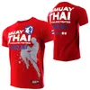 Camisetas masculinas Muay Thai Camisa Corrida Esportes Fitness Manga Curta Ao Ar Livre Boxe Wrestling Agasalhos Verão Respirável Secagem Rápida Tops