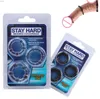 3 Styles Pack Medical Grade Silicone Male Health Cock Ring Delay Ejaculation Sex Lasting penis enlarge Glans Rings