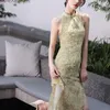 Abbigliamento etnico Abito Cheongsam retrò Moderno 2023 Cheongsam cinesi migliorati Qipao orientale Festa di nozze Floreale 12892