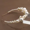 Hair Clips Luxury Big Pearl Headband For Women Simple Hoop Girls Punk Sweet Jewelry Korean Fashion Accessories AIC88