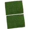 Fleurs décoratives 2 pièces tapis de pose de poulet coussins de gazon artificiel tapis pratiques faux doublures tapis en plastique nichoir fourrure simulée