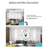Wall Clocks 3D DIY Mirror Clock Frameless Sticker Mute For Home Decor Gift