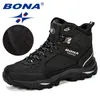 Сапоги Bona Men Boots Boots Antipling Leather Shoes Men Comfy Spring Awumn Men Shouse Short Plush Snow Boots Прочная подошва 230724