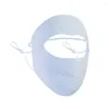 Scarves Summer Neck Protection Breathable Silk Mask UV Full Face Cover Sunscreen Veil Detachable Adjustable