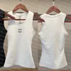 Women Knits Tank Tops Designer broderad sport Top Yoga Crop Top Quick Torking Knit T Shirt267h