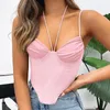 Women's Tanks Y2k Women 2023 Fashion Bandage Covered House Cb Top Bone Corset High-quality Sexy Blouse Coffee Ladies Party Club Crop