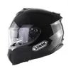 Motorcykelhjälmar Full ansikte Casco Moto Dot Godkänd dubbla lins Motorcykel Street Hjälm Visor Capacete Racing