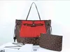 Bolsa de mão alta bolsa feminina europa bolsas de grife de luxo estampa clássica bolsas mensageiro bolsas conjunto de 2 peças