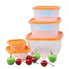 Thermosflessen 5 Stuks Sets plastic Lunchbox Draagbare Kom Voedsel Container Lunchbox Milieuvriendelijke Opbergdozen Keuken Seal 230724