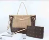 Bolsa de mão alta bolsa feminina europa bolsas de grife de luxo estampa clássica bolsas mensageiro bolsas conjunto de 2 peças
