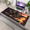 Science fiction gaming mus pad deskpad stor gummi tangentbord kudd yta för datormus icke-halklåsande kant datormatta