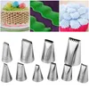 Bakningsverktyg Rostfritt stål 10st Basketweave Piping Munstycken Set Cakes Cupcakes Decorating Tips