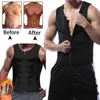 Hunting Jackets Men Waist Trainer Vest For Weight Loss Neoprene Corset Body Shaper Zipper Sauna Tank Top Workout Shapers Shirt