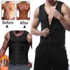 Giacche da caccia Uomo Vita Trainer Gilet per la perdita di peso Corsetto in neoprene Body Shaper Cerniera Sauna Canotta Allenamento Shapers Camicia