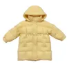 Down Coat New small and medium-sized children's milk block down jacket white duck down cotton jacket long and thickened jacket HKD230725