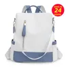 Skolväska ryggsäck avslappnad axelväska mode ganska nylon tyg kvinnlig dagspack stilfulla eleganta flickor mochila 230724