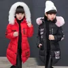 Manteau en duvet OLEKID 2023 Russe Hiver Filles Parka Col En Fausse Fourrure Longues Filles Coton-rembourré Veste 4-13 Ans Enfants Adolescents Survêtement Manteau HKD230725