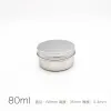 80 ml vide rouge rond petite boîte en aluminium métal étain bricolage crème pot rechargeable théière argent conteneurs bouteilles de stockage bocaux sortie d'usine