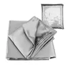 Sommar satin sängkläder set comforter sängkläder set täcke täcke lakan täcke täckning singel/dubbel/drottning storlek quiltad l230704