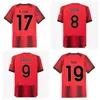 23 24 Ibrahimovic Giroud Soccer Jerseys 2023 Pulisic Theo Ac Milans Tonali 4th Shirt Romagnoli Rafa Leao S.Castillejo Reijnders