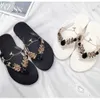 Kapcie kobiety kryształowe kapcie panie bling mieszkanie Fashion Fashion Outdoor Beach Buty żeńskie obuwie kobiety letnie klapki QT576 L230725