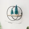 Decorative Objects Figurines Nordic Wall Shelf Decoration Metal Storage Rack Kitchen Living Room Crafts Display Racks Home Decor 230725