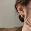 Ohrstecker Vintage Kaffee Farbe Stein für Frauen geometrische quadratische Persönlichkeit Boucle Oreille feine Schmuck Geschenke