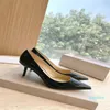 Fashion Women Sandals Pumps Senior Suede Patent leather Pointed Toe Pump Shallow Mouth Designer Sexy Bride Wedding Party High Heels Sandal Box EU 35-43