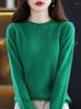 Women's Sweaters Spring And Autumn Crewneck Sweater Loose Pullover Solid Color Long Sleeve Inside Match