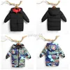 Down Jas MUABABY Kids Winter Warme Dikke Jas Kinderen Lange Jas Hooded Katoenen Kleding Tiener Mode Bovenkleding 2- 12T HKD230725