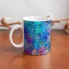 Canecas Neon Paint Mug Abstract Splatter Café Novidade Criativa Copos de Cerâmica