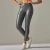 Leggings da donna Pantaloni da yoga da donna Sport da corsa Abbigliamento sportivo Sollevamento elastico Calzamaglia fitness Palestra Esercizio Squat Pelle PU