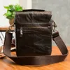 Evening Bags Quality Original Leather Male Casual Shoulder Messenger bag Cowhide Fashion Cross body Bag 8" Pad Tote Mochila Satchel 144 230724