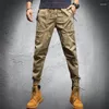 Herenbroek Jogger Militaire Tactische Gewassen Overalls Herfst Losse Werk Casual Lange Broek Cargo Herenbroek Kaki Zwart