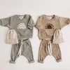 Clothing Sets Spring Autumn Baby Boy Girls Clothes Cotton Girl Long Sleeved Sweatshirts Pants Infant 2pcs Suit Outfits 230724