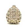 Evening Bags Ladies Bridal wedding party women evening egg shape bag diamond luxury peacock leather clutches elegant crystal purses 230725