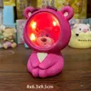 El material de resina de decoración de mesa con luz nocturna de oso lindo rosa puede iluminar un regalo de vacaciones