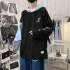 Sweats à capuche pour hommes Casual Sweat à capuche pour hommes Mix Color Schoold Student Anime Vêtements Crewneck Lounge Thin Men Trending Streetwear Hip Hop Punk