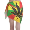 Maillots de bain pour femmes drapeau des rastafariens été femmes maillot de bain court couvertures plage Bikini Wrap jupe transparente écharpe couvertures pour