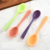 Spoons 8 Inch Silicone Salad Salt Tools Utensils Powder High Temperature Resistance Kitchen Tool Small For Cooking 4 Colors