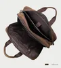 Aktentaschen Top Qualität Marke Aktentasche Tasche Für Männer Männlich Business Vintage Designer Handtasche Laptop Crazy Horse Leder 230724