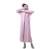 Women's Trench Coats Women Long Sunscreen Coat Hooded Sleeves Anti-UV Sun Protection Soft Breathable Thin Ice Silk Zipper Closure Loose