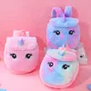 Backpacks 22cm cute cartoon girl backpack plush unicorn backpack cute fashion fur backpack children's backpack 230720