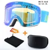 Óculos de esqui camada dupla antiembaçante óculos de esqui magnetismo snowmobile máscara de esqui óculos de esqui neve snowboard homens mulheres googles esportes ao ar livre hkd230725